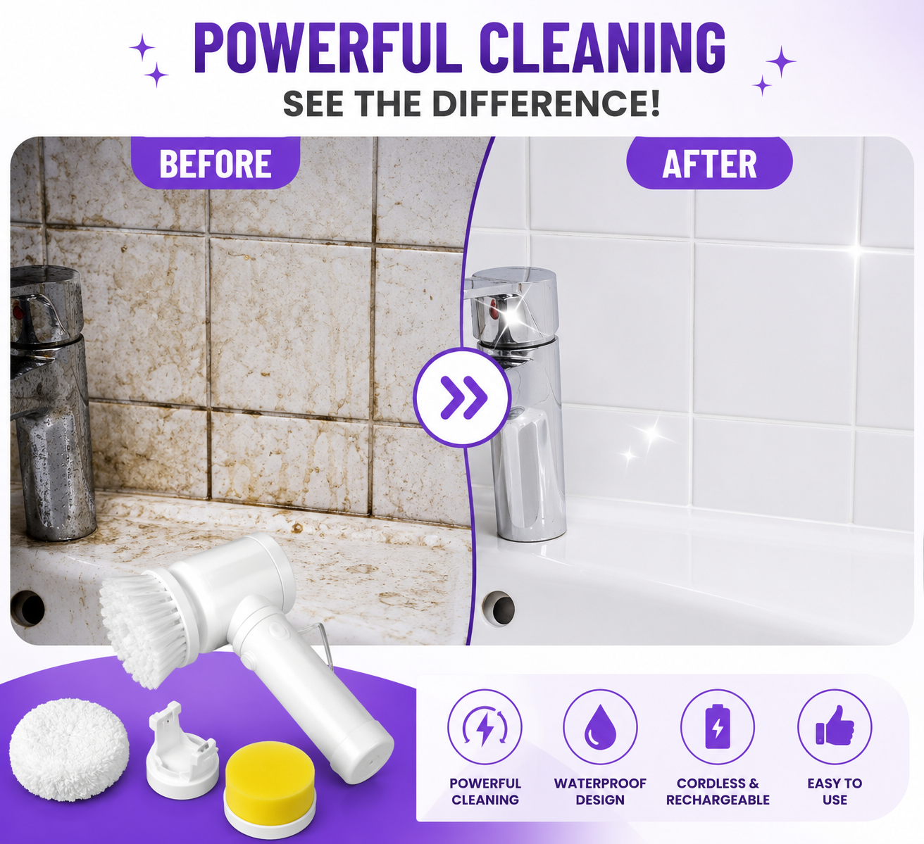 Electric Cleaning Magic Brush ( 5 in 1 )