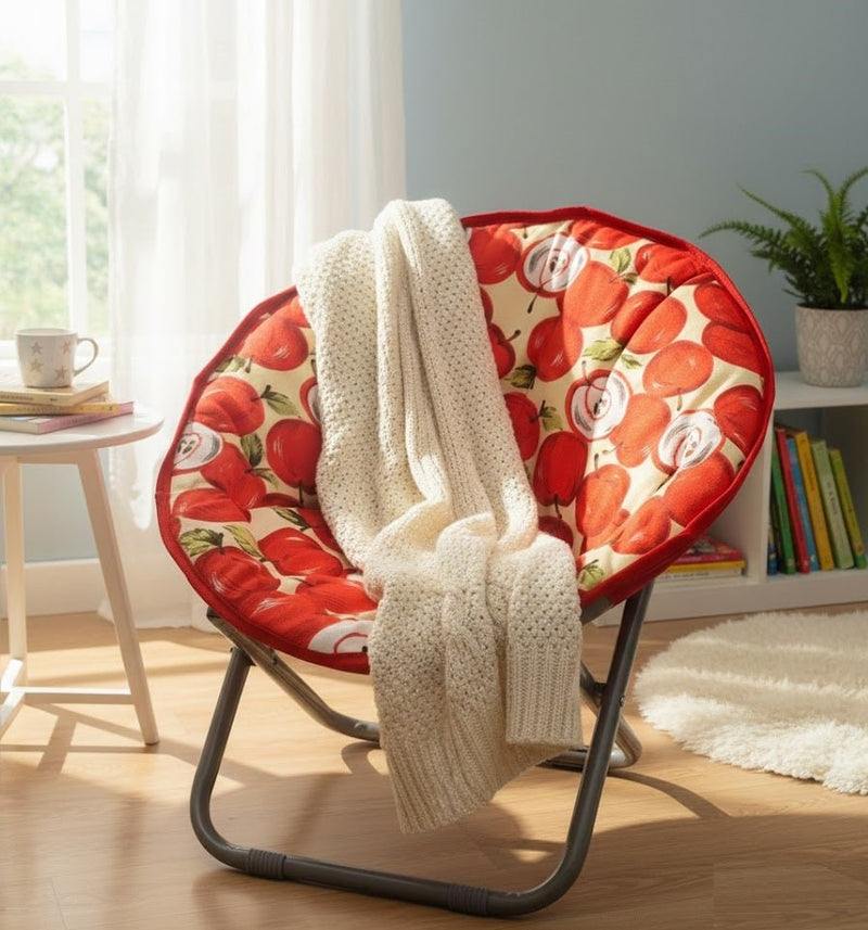 Kids Folding Apple Pattern Chair