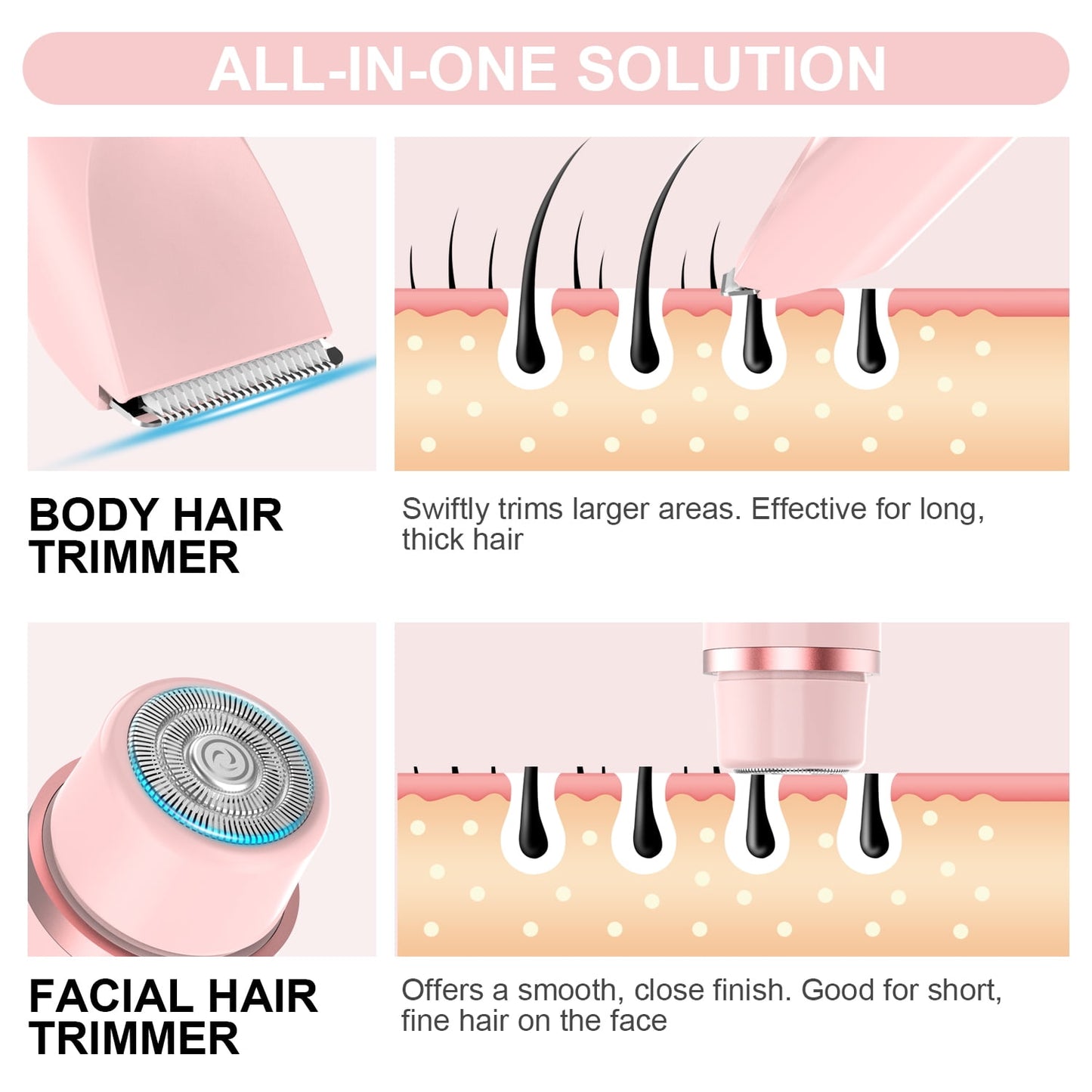 2 in 1 Dual Head Shaver
