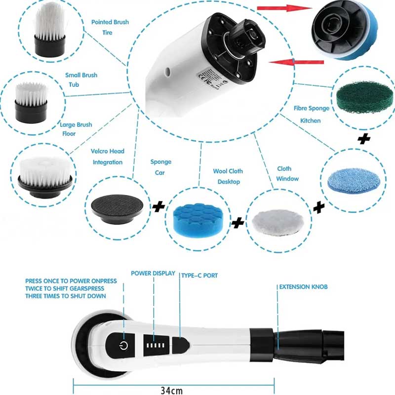 9 in 1 Electric Cleaning Brush