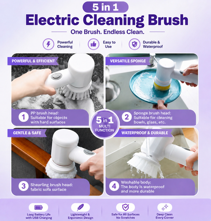 Electric Cleaning Magic Brush ( 5 in 1 )