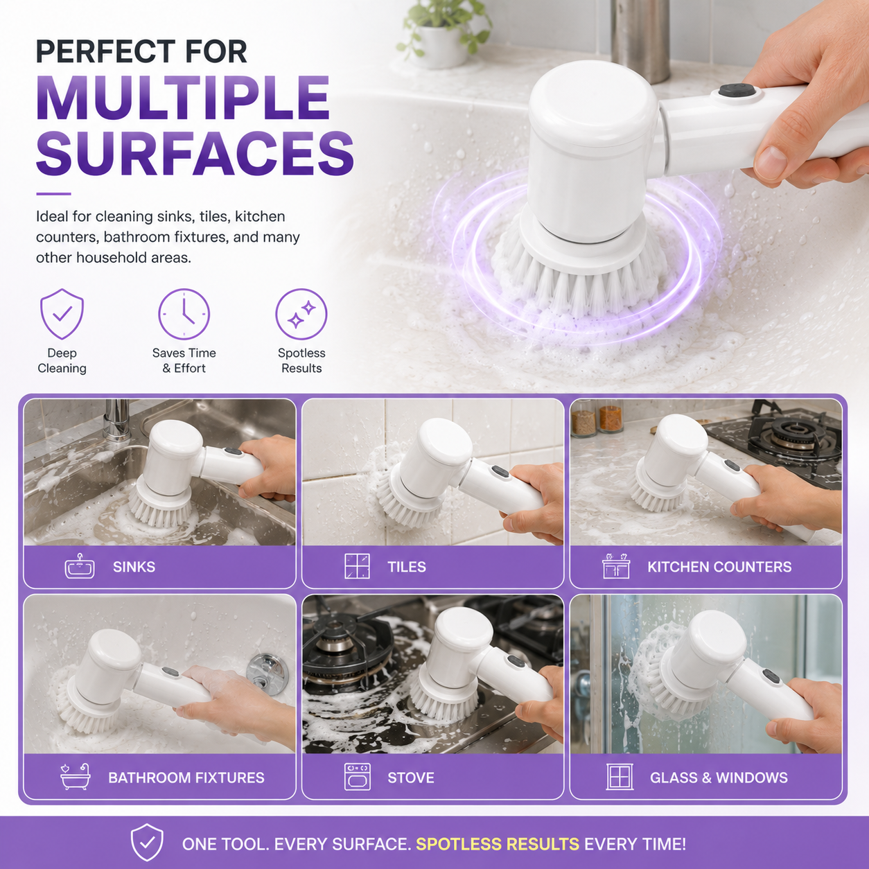 Electric Cleaning Magic Brush ( 5 in 1 )